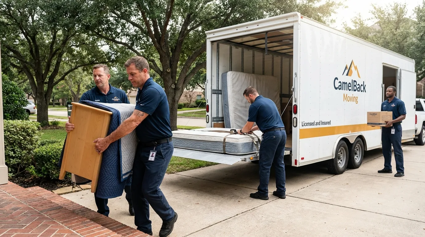 Crew loading residential truck for cross-state move from Somers Point, NJ